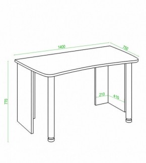 Стол офисный Домино Лайт СКЛ-Софт140 в Режи - rezh.mebel24.online | фото 2