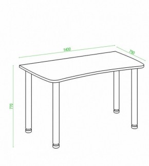 Стол офисный Домино Лайт СКЛ-Софт140МО в Режи - rezh.mebel24.online | фото 2