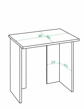 Стол офисный Домино Lite СКЛ-Прям80Р в Режи - rezh.mebel24.online | фото 2