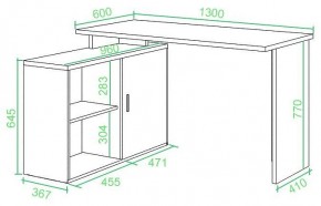 Стол письменный Домино Lite СКЛ-ПРЯМ130+ТБЛ-2 в Режи - rezh.mebel24.online | фото 3