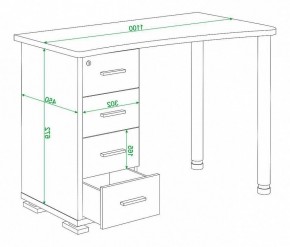 Стол письменный Домино нельсон СКМ-50 в Режи - rezh.mebel24.online | фото 5