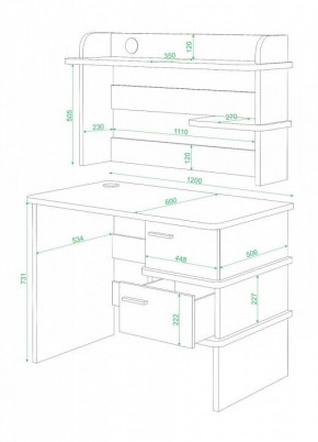 Стол письменный Домино СД-15C в Режи - rezh.mebel24.online | фото 2