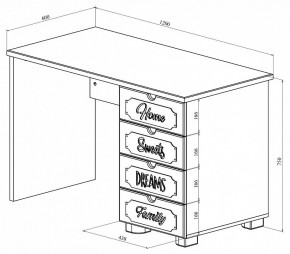 Стол письменный ДримСтар ДС-03 в Режи - rezh.mebel24.online | фото 4