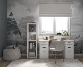 Стол письменный Ингар 2/55 140x75x55, дуб беленый/белый в Режи - rezh.mebel24.online | фото 4