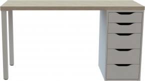 Стол письменный Ингар 2/5Т 140x75x55, дуб беленый/белый в Режи - rezh.mebel24.online | фото 2