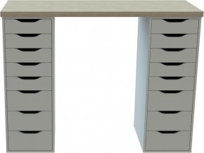 Стол письменный Ингар 2/88 140x106x55, дуб беленый/белый в Режи - rezh.mebel24.online | фото 2
