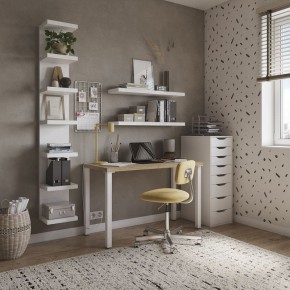 Стол письменный Ингар 2/ТТ 140x75x55, дуб беленый/белый в Режи - rezh.mebel24.online | фото 4