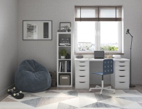 Стол письменный Ингар белый, 140x75, с двумя тумбами в Режи - rezh.mebel24.online | фото 2