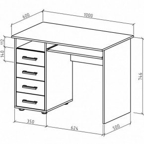 Стол письменный Остин в Режи - rezh.mebel24.online | фото 3