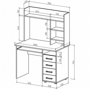 Стол письменный Остин в Режи - rezh.mebel24.online | фото 3