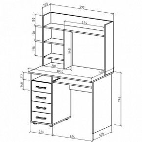 Стол письменный Остин в Режи - rezh.mebel24.online | фото 3