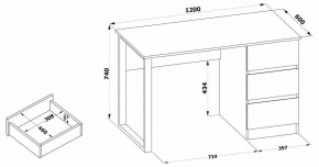 Стол письменный СПм-205 в Режи - rezh.mebel24.online | фото 4