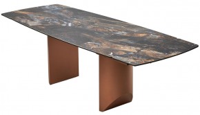 Стол ПУАНТО 200 TITANIUM LAWA NERO, керамика / МЕДЬ каркас М-City в Режи - rezh.mebel24.online | фото 13