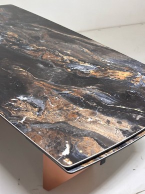 Стол ПУАНТО 200 TITANIUM LAWA NERO, керамика / МЕДЬ каркас М-City в Режи - rezh.mebel24.online | фото 6