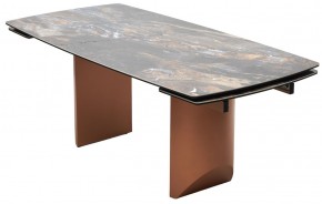 Стол ПУАНТО 200 TITANIUM LAWA NERO, керамика / МЕДЬ каркас М-City в Режи - rezh.mebel24.online | фото 8