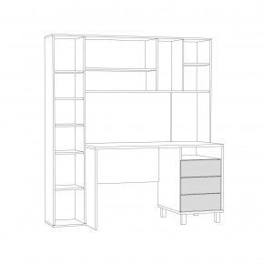Стол рабочий 12.95 N Комфорт (Белый премиум, Серый Шифер) в Режи - rezh.mebel24.online | фото 3