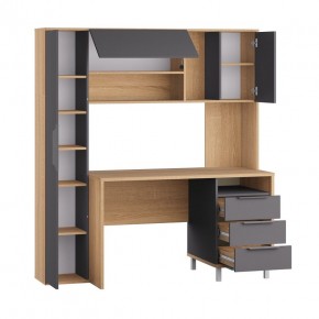 Стол рабочий 12.95 N Комфорт (Дуб сонома, Темно - серый U2601) в Режи - rezh.mebel24.online | фото 2