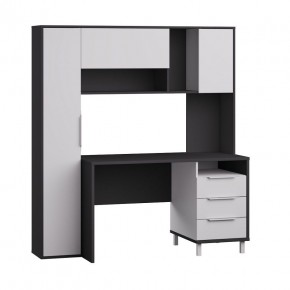 Стол рабочий 12.95 N Комфорт (Темно - серый U2601, Белый премиум) в Режи - rezh.mebel24.online | фото