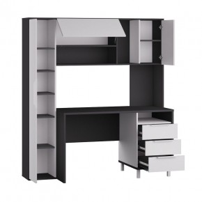 Стол рабочий 12.95 N Комфорт (Темно - серый U2601, Белый премиум) в Режи - rezh.mebel24.online | фото 2