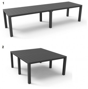 Стол раскладной Джули (Julie Double table 2 configurations) Графит в Режи - rezh.mebel24.online | фото