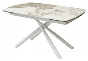 Стол RIVOLI 140 GLOSS LUXURY PANDORA SOLID CERAMIC / WHITE, ®DISAUR в Режи - rezh.mebel24.online | фото 1