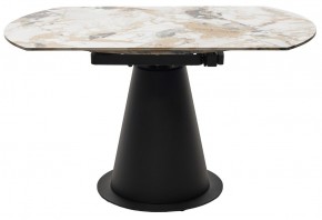 Стол TERAMO 135 GLOSS GRAND JADE SOLID CERAMIC, керамика, поворотн.механизм / Черный каркас, ®DISAUR в Режи - rezh.mebel24.online | фото 16