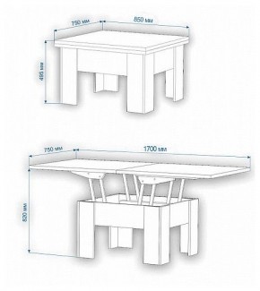 Стол-трансформер Нобиле СТр-1+ко в Режи - rezh.mebel24.online | фото 2