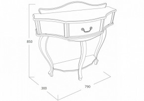 Стол туалетный Джульетта в Режи - rezh.mebel24.online | фото 2