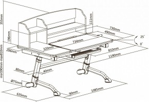 Стол учебный Amare II Blue в Режи - rezh.mebel24.online | фото 8