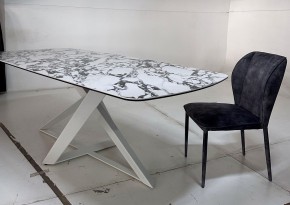 Стол VICENZA 220 BULGARI WHITE, керамика / белый, ®DISAUR в Режи - rezh.mebel24.online | фото 4