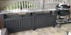 Столик для барбекю 415 Л (Unity Chef 415 L) графит в Режи - rezh.mebel24.online | фото 1