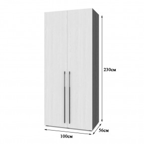 СТОУН С23 Шкаф 2-х створчатый с ящиками (камень темный/ирландский дуб) в Режи - rezh.mebel24.online | фото 2