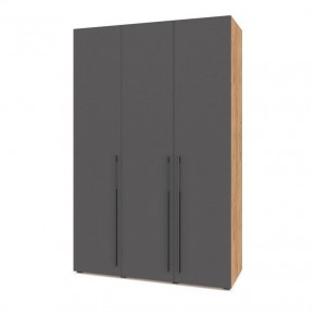 СТОУН С32 Шкаф 3-х створчатый (золотой дуб/графит) в Режи - rezh.mebel24.online | фото 1