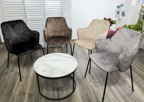 Стул AMARETTO VBP208 античный серо-бежевый/ черный каркас, М-City в Режи - rezh.mebel24.online | фото 2