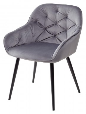Стул BREEZE BLUVEL-14 GREY, велюр / черный каркас М-City в Режи - rezh.mebel24.online | фото 1