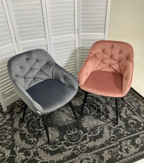 Стул BREEZE BLUVEL-14 GREY, велюр / черный каркас М-City в Режи - rezh.mebel24.online | фото 3