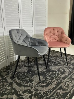 Стул BREEZE BLUVEL-14 GREY, велюр / черный каркас М-City в Режи - rezh.mebel24.online | фото 4