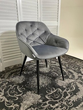 Стул BREEZE BLUVEL-14 GREY, велюр / черный каркас М-City в Режи - rezh.mebel24.online | фото 6