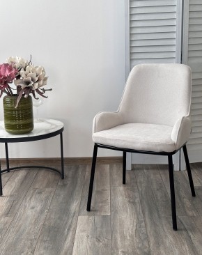 Стул BRIO CATO-01 Белый, фактурная ткань / черный каркас, ®DISAUR в Режи - rezh.mebel24.online | фото 3
