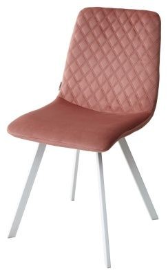 Стул DAIQUIRI BLUVEL-52 PINK / белый каркас, велюр М-City в Режи - rezh.mebel24.online | фото 1