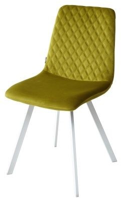 Стул DAIQUIRI BLUVEL-75 OLIVA / белый каркас, велюр М-City в Режи - rezh.mebel24.online | фото 1