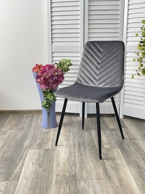 Стул DUKE BLUVEL-14 GREY, велюр / черный каркас М-City в Режи - rezh.mebel24.online | фото 4
