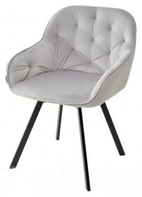 Стул GALE 360 град. поворот. BLUVEL-03 LIGHT GREY, велюр/ черный каркас, М-City в Режи - rezh.mebel24.online | фото 1
