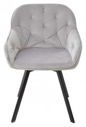 Стул GALE 360 град. поворот. BLUVEL-03 LIGHT GREY, велюр/ черный каркас, М-City в Режи - rezh.mebel24.online | фото 3