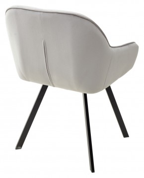 Стул GALE 360 град. поворот. BLUVEL-03 LIGHT GREY, велюр/ черный каркас, М-City в Режи - rezh.mebel24.online | фото 4