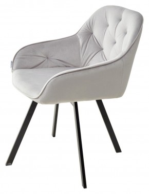 Стул GALE 360 град. поворот. BLUVEL-03 LIGHT GREY, велюр/ черный каркас, М-City в Режи - rezh.mebel24.online | фото 5