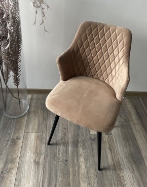 Стул HERMAN 360 град. БЕЖЕВЫЙ #5, велюр / черный каркас М-City в Режи - rezh.mebel24.online | фото 2