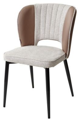 Стул HERMES WZ2042-02 светло-бежевый фактурный велюр/ HK017-31 серо-коричневый PU, М-City в Режи - rezh.mebel24.online | фото 1