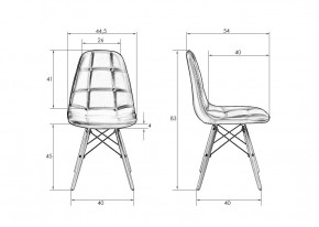 Стул обеденный DOBRIN BENNET, ножки светлый бук, коричневый в Режи - rezh.mebel24.online | фото 8