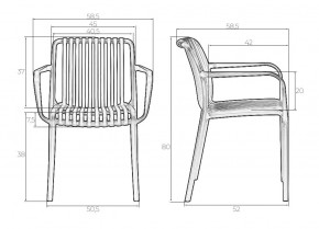 Стул обеденный DOBRIN WALTER ARM, темно-серый (GR-04) в Режи - rezh.mebel24.online | фото 8